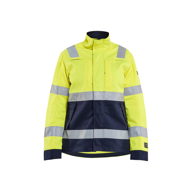 JACKA 4091 1514 MULTINORM DAM VARSELGUL/MARINBLÅ XXXL