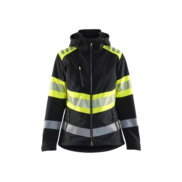 SOFTSHELLJACKA 4404 2513 VARSEL DAM SVART/VARSELGUL S