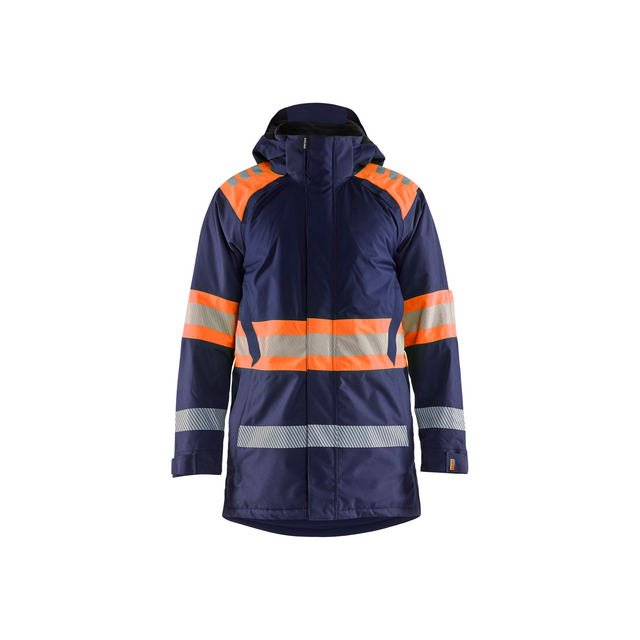 VINTERPARKAS 4485 1977 VARSEL MARINBLÅ/VARSELORANGE L