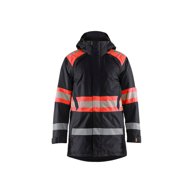 VINTERPARKAS 4485 1977 VARSEL SVART/VARSELRÖD 4XL