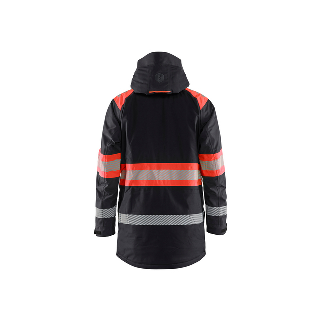 VINTERPARKAS 4485 1977 VARSEL SVART/VARSELRÖD 4XL