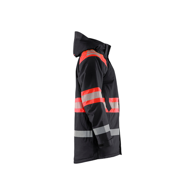 VINTERPARKAS 4485 1977 VARSEL SVART/VARSELRÖD 4XL