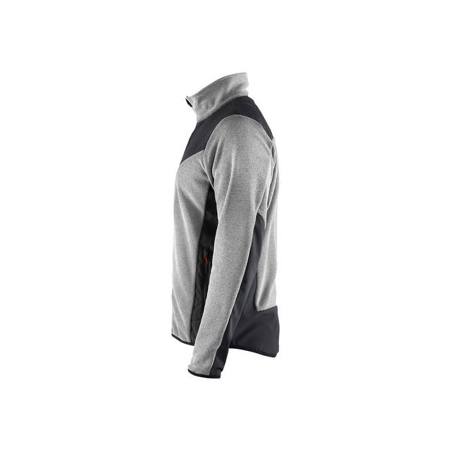 JACKA 5942 2536 STICKAD SOFT SHELL GRÅMELERAD/SVART XXXL