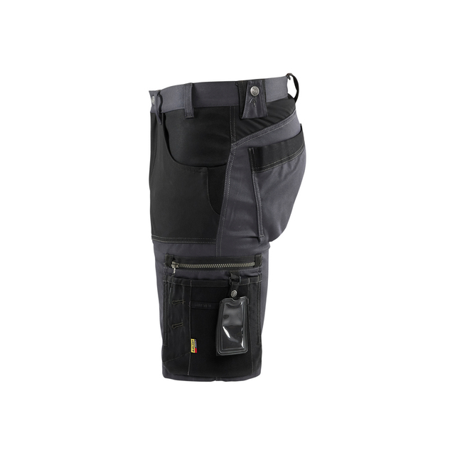 HANTVERKSSHORTS 1798 1860 STRETCH MELLANGRÅ/SVART C48