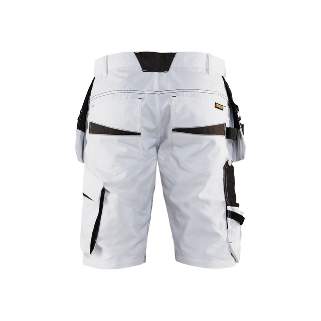 MÅLARSHORTS 1099 1330 STRETCH VIT/MÖRKGRÅ C54