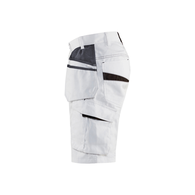 MÅLARSHORTS 1099 1330 STRETCH VIT/MÖRKGRÅ C54