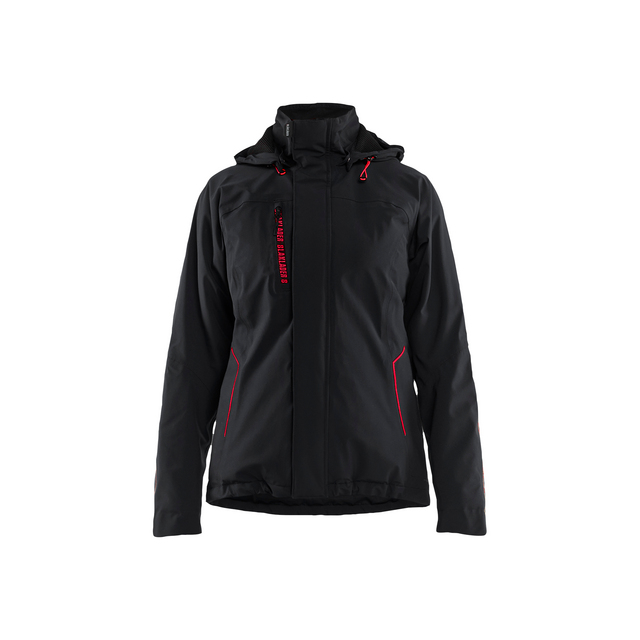 FUNKTIONSJACKA 4408 1917 DAM LÄTTFODRAD SVART/RÖD L