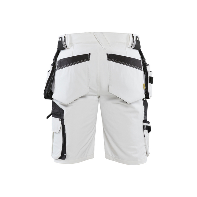 MÅLARSHORTS 1088 1645 4-VÄGS STRETCH VIT/MÖRKGRÅ C52
