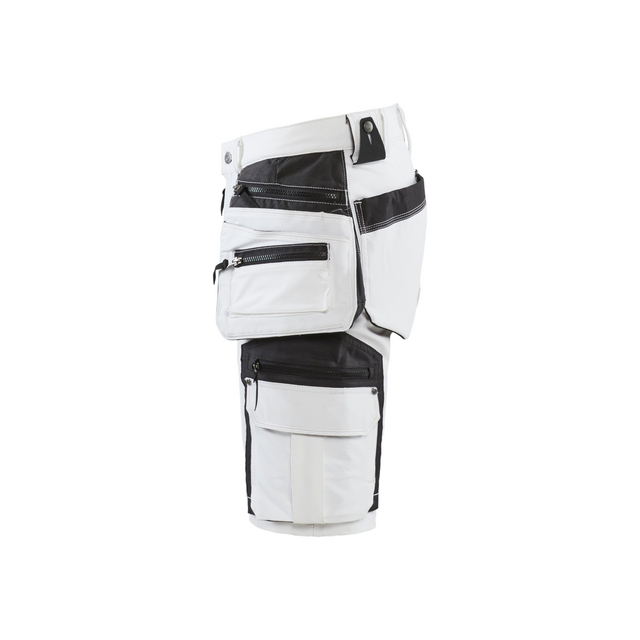 MÅLARSHORTS 1088 1645 4-VÄGS STRETCH VIT/MÖRKGRÅ C52