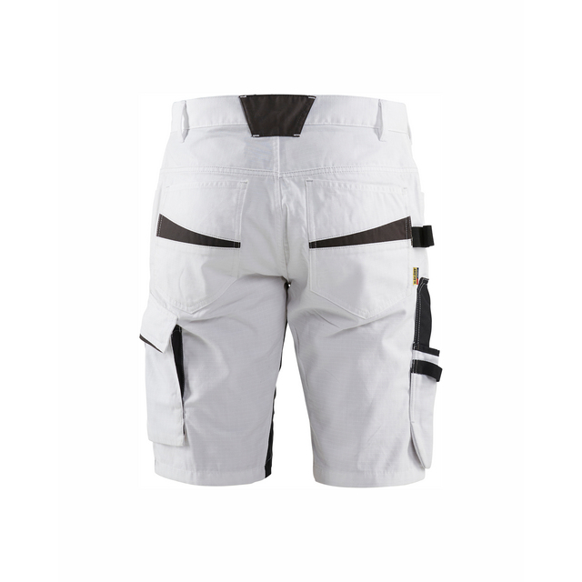 MÅLARSHORTS 1094 1330 STRETCH VIT/MÖRKGRÅ C58