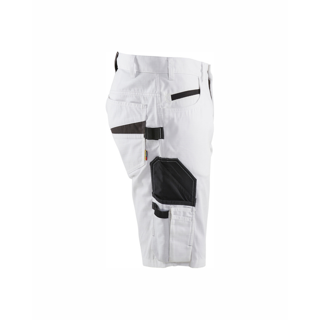 MÅLARSHORTS 1094 1330 STRETCH VIT/MÖRKGRÅ C58