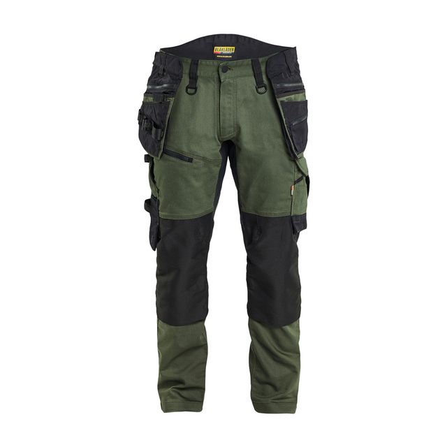 HANTVERKSBYXA MED STRETCH SKOGSGRÖN/SVART C46