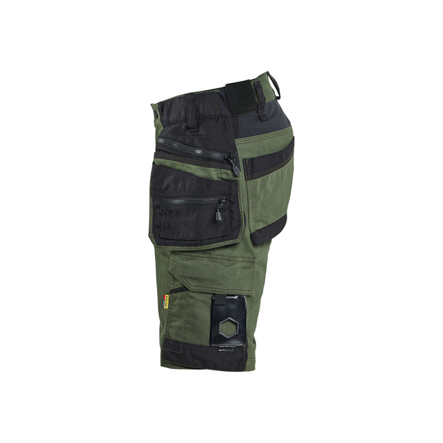 HANTVERKSSHORTS MED STRETCH SKOGSGRÖN/SVART C44