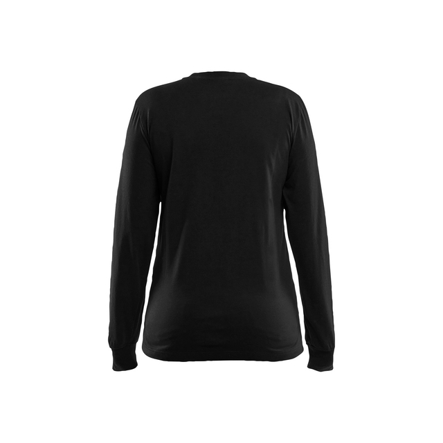 T-SHIRT FLAMSKYDDAD LÅNGÄRMAD DAM SVART XXL