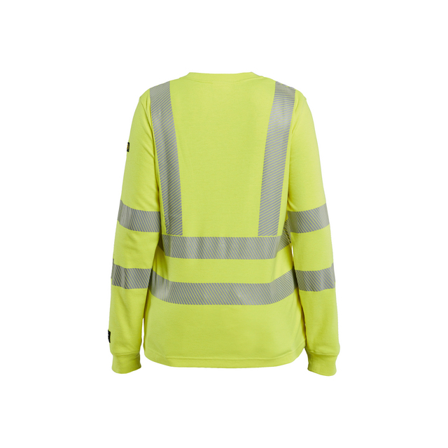 T-SHIRT LÅNGÄRMAD MULTINORM DAM VARSELGUL XXXL
