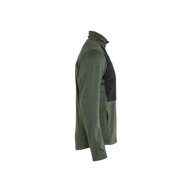 TRÖJA FULL ZIP HÖSTGRÖN/SVART XL