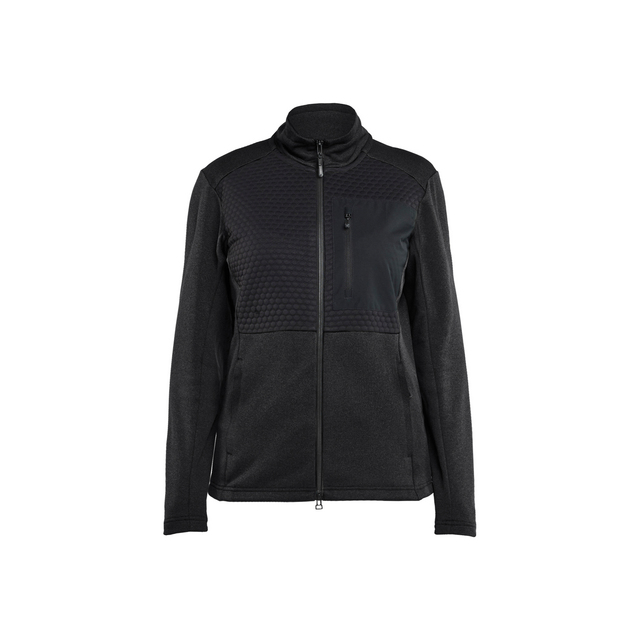 TRÖJA FULL ZIP DAM SVART XXL