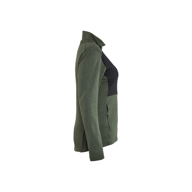 TRÖJA FULL ZIP DAM HÖSTGRÖN/SVART XXXL