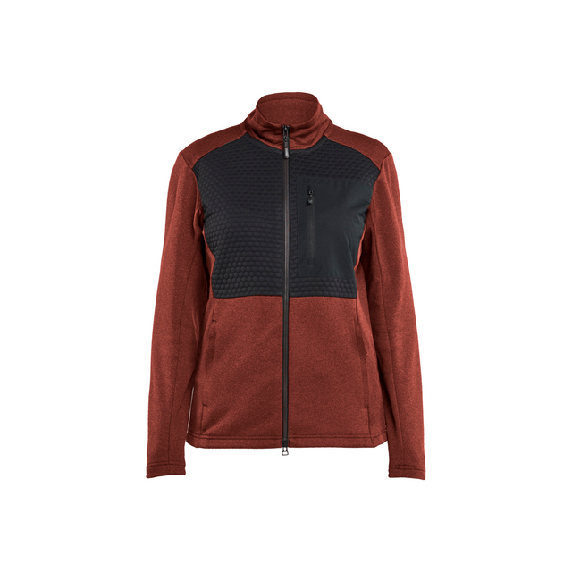 TRÖJA FULL ZIP DAM BRÄND RÖD/SVART S