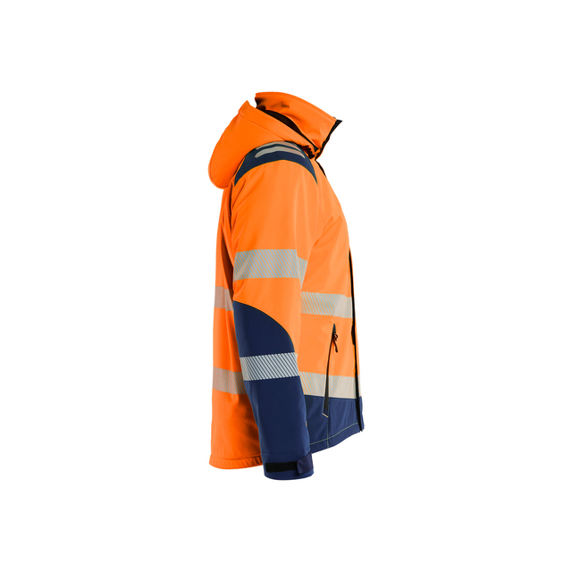 SOFTSHELLJACKA VARSEL LÄTTFODR VINTER VORANGE/MBLÅ XXL