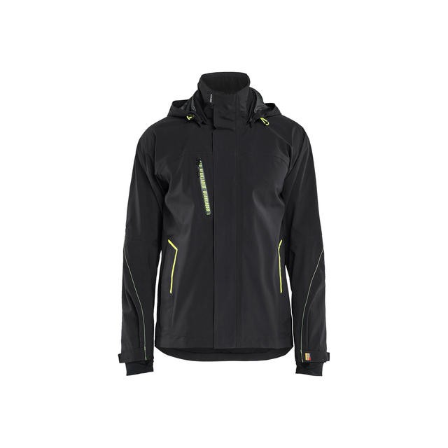 SKALJACKA STRETCH SVART/VARSELGUL XXXL