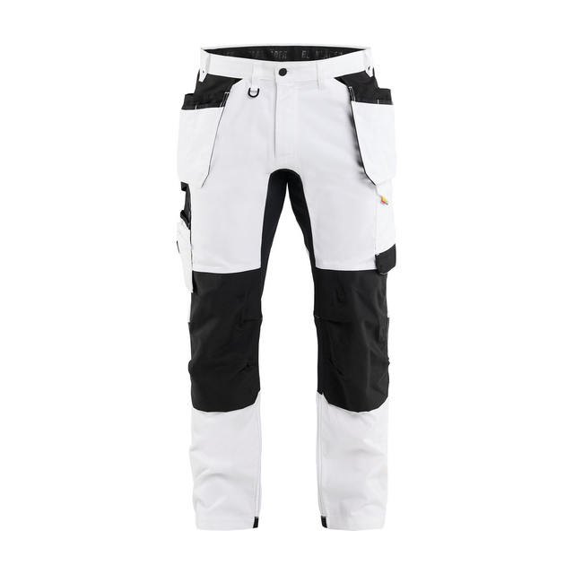 MÅLARBYXA 1770 1832 MED STRETCH VIT/SVART C52