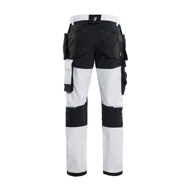 MÅLARBYXA 1770 1832 MED STRETCH VIT/SVART C52