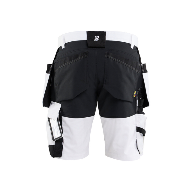 MÅLARSHORTS 1772 1832 MED STRETCH VIT/SVART C52