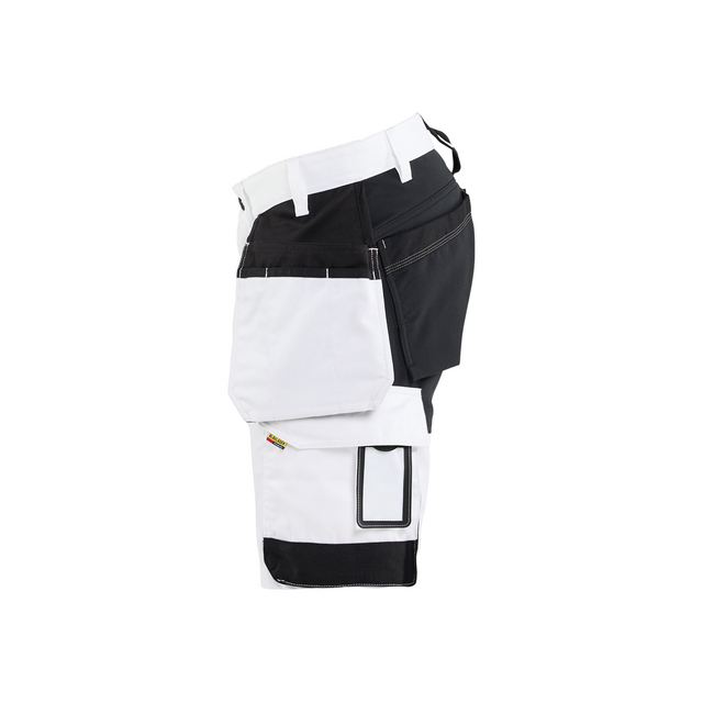 MÅLARSHORTS 1772 1832 MED STRETCH VIT/SVART C52