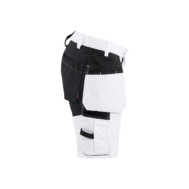 MÅLARSHORTS 1772 1832 MED STRETCH VIT/SVART C52