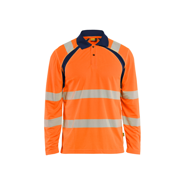 PIKÉTRÖJA 3598 1013 UVSKYDDAD LÅNG ÄRM VARSELORANGE/BLÅ XS