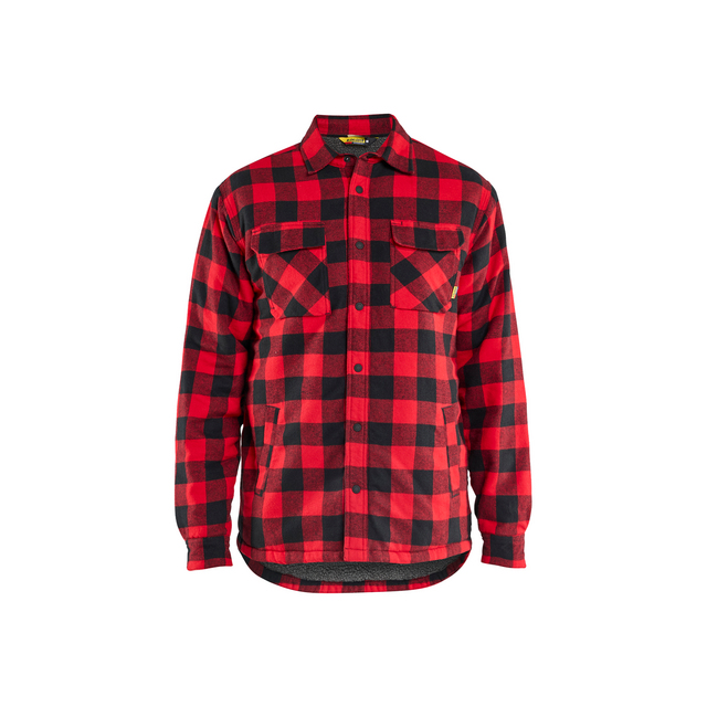 FLANELLSKJORTA 4704 1168 PILEFODRAD RÖD/SVART XXXL