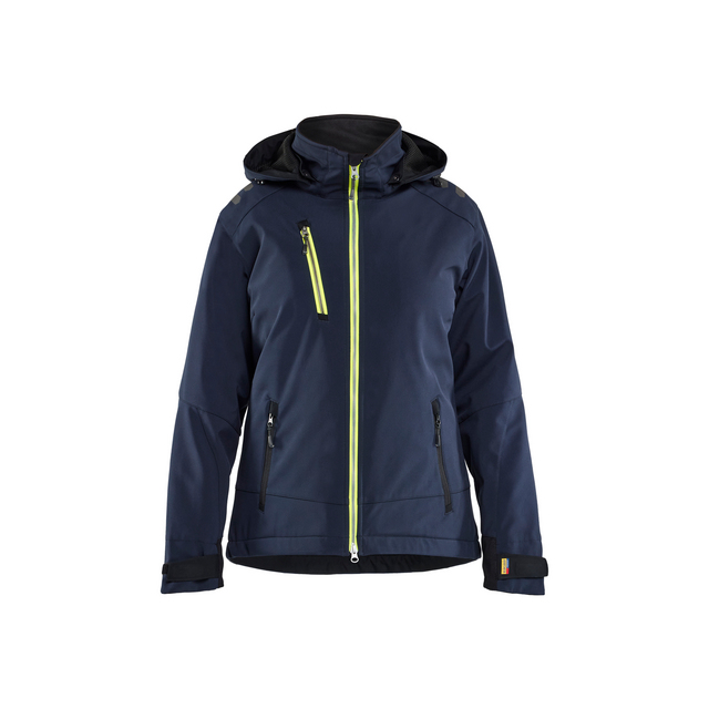 VINTERJACKA 47512513 SOFTSHELL LÄTTFODRAD DAM BLÅ/VGUL XXXL