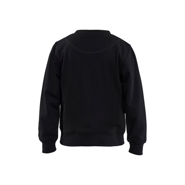 SWEATSHIRT 5205 1158 BARN SVART/VARSELGUL 134/140
