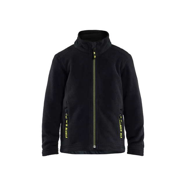 MICROFLEECETRÖJA 5206 1010 BARN SVART/VARSELGUL 134/140