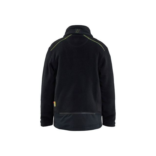 MICROFLEECETRÖJA 5206 1010 BARN SVART/VARSELGUL 134/140