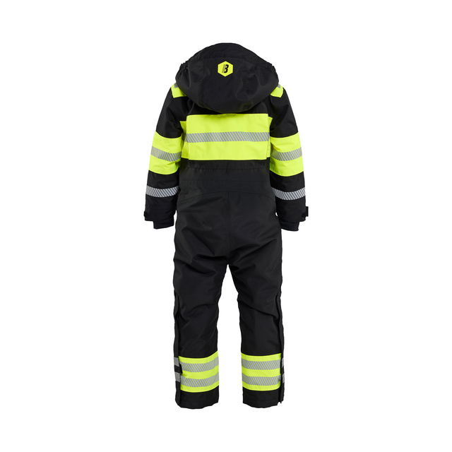 VINTEROVERALL 5215 1977 BARN SVART/VARSELGUL 98/104