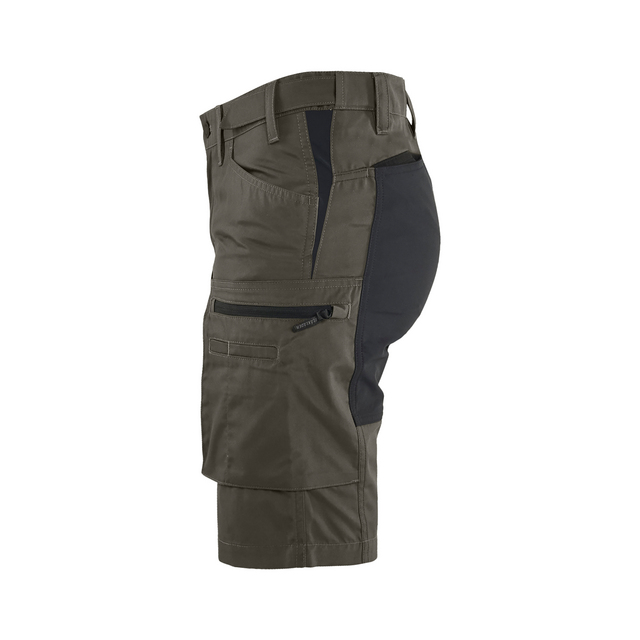 SERVICESHORTS 71491845 STRETCH DAM MÖRK OLIVGRÖN/SVART C50