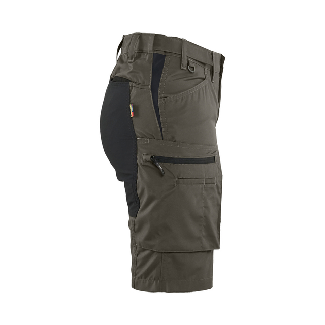 SERVICESHORTS 71491845 STRETCH DAM MÖRK OLIVGRÖN/SVART C50