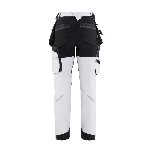 MÅLARBYXA 4-VÄGSSTRETCH DAM 7179 1645 VIT/MÖRKGRÅ D24