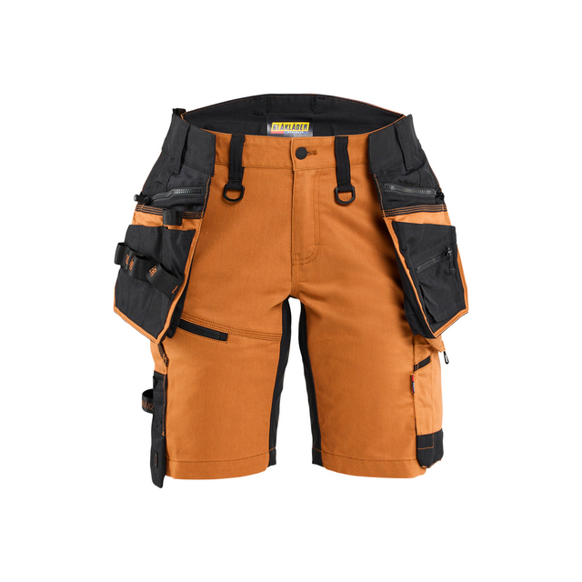 HANTVERKSSHORTS MED STRETCH DAM ROST/SVART C32