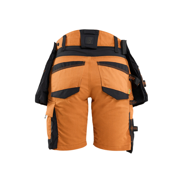 HANTVERKSSHORTS MED STRETCH DAM ROST/SVART C32