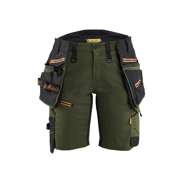 HANTVERKSSHORTS MED STRETCH DAM SKOGSGRÖN/ROST C46
