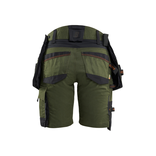 HANTVERKSSHORTS MED STRETCH DAM SKOGSGRÖN/ROST C46