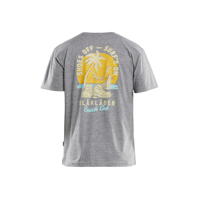 T-SHIRT BLÅKLÄDER BEACH CLUB GRÅMELERAD XXL