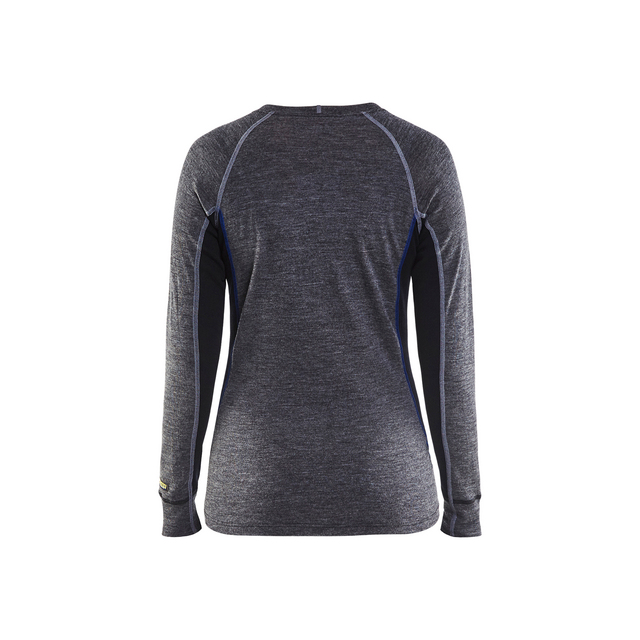 UNDERSTÄL 7200 1732L TRÖJA DAM WARM MERINOULL GRÅ/SVART S