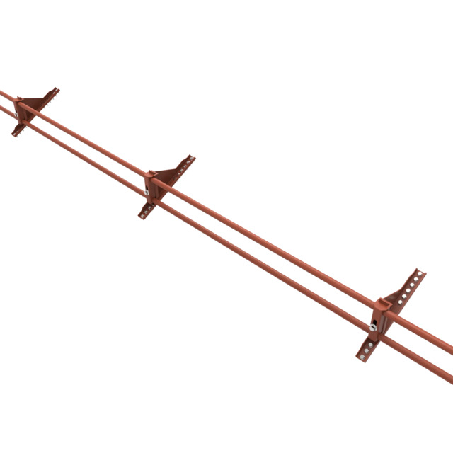 SNÖRASSKYDD FÖRENKLAT SNÖGLIDHIND PLÅTTAK T-RÖD 2,3M