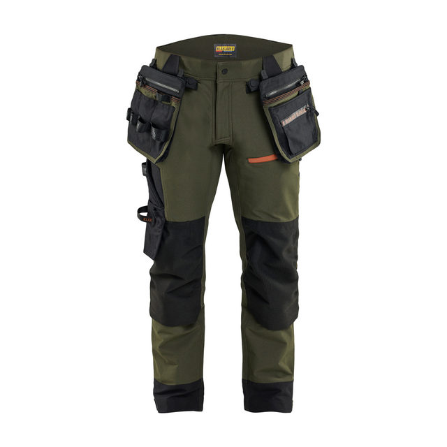 HANTVERKSBYXA 19791649 TOOLRIG 4-VÄGSSTRETCH GRÖN/ROST D96