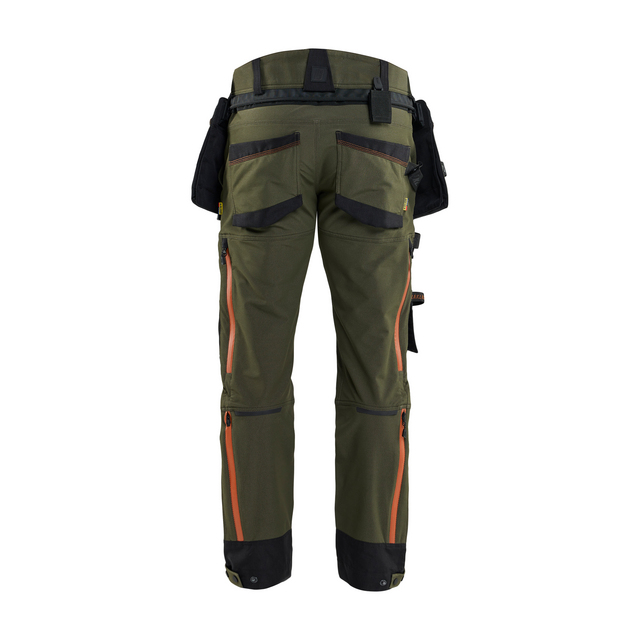 HANTVERKSBYXA 19791649 TOOLRIG 4-VÄGSSTRETCH GRÖN/ROST D96