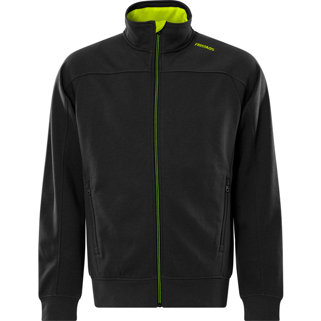 Produktbild föreställande artikeln JACKA 7552 GSM SWEATSHIRT SVART/HIVIS GUL STL 2XL från kategorin Överdelar